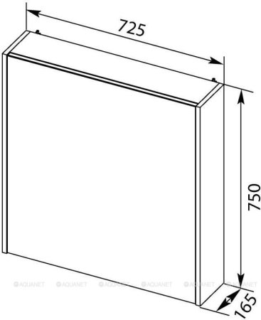 Зеркало-шкаф Aquanet Остин 75 дуб кантербери 
