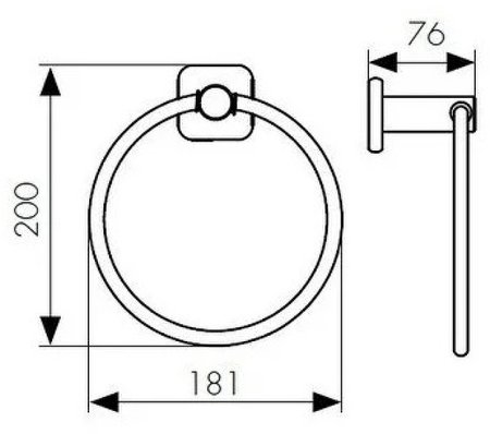 Кольцо для полотенец Kaiser KH-1701 Хром 