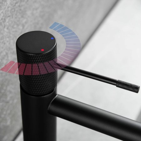 Смеситель для раковины Vincea Desire VBF-1D1MB Черный матовый 