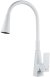Смеситель для кухни с гибким изливом Shevanik S543C-1, белый 