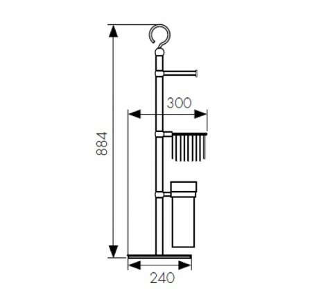 Напольная стойка Kaiser KH-4615 Бронза 