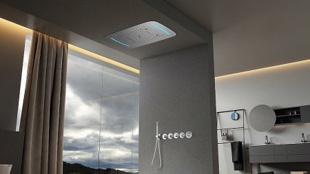 Душевая система Timo Saona SX-2319/18SM с термостатом Черное золото 