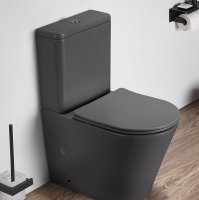 Унитаз-компакт CeramaLux N 2179XMDH с микролифтом серый матовый