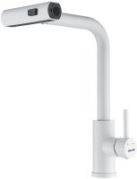 Смеситель для кухни с мультифункциональным изливом Shevanik S263C, белый