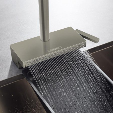 Смеситель Hansgrohe Aquno Select M81 73837800 для кухонной мойки, сталь 
