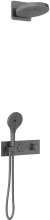 Душевая система Vincea Inspire VSFW-422TI1GM с термостатом Вороненая сталь 