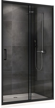 Душевая дверь Abber Schwarzer Diamant 180 AG30180B профиль Черный стекло прозрачное 