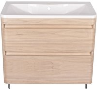 Тумба под раковину Style Line Атлантика 100 Люкс Plus ЛС-00000682 Ясень перламутр