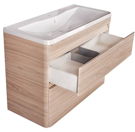 Тумба под раковину Style Line Атлантика 100 Люкс Plus ЛС-00000682 Ясень перламутр 