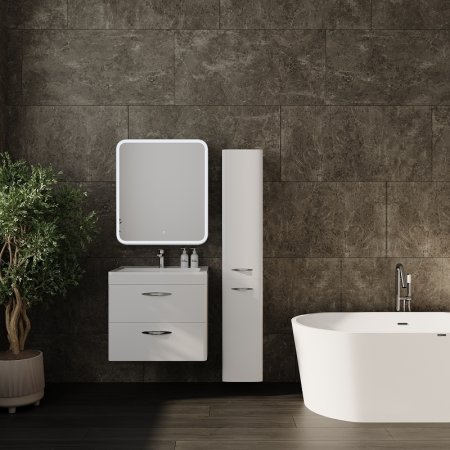 Зеркальный шкаф Style Line Каре 60 L СС-00002370 с подсветкой Белый 