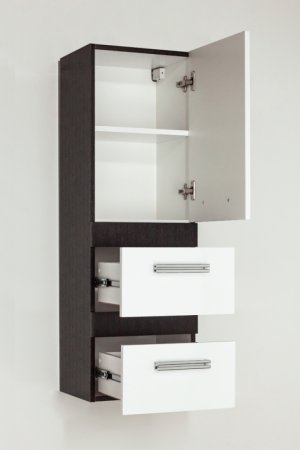 Шкаф пенал Style Line Сакура 36 Венге/белый 