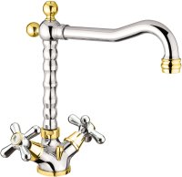 Смеситель для раковины Fiore MARGOT 26CO0625, хром/золото