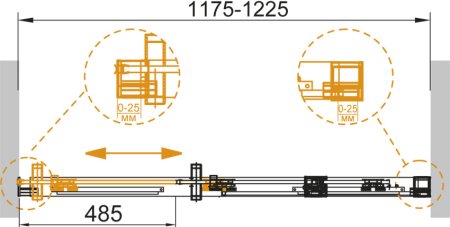 Душевая дверь в нишу Cezares Duet Soft BF 1 120 C Cr 