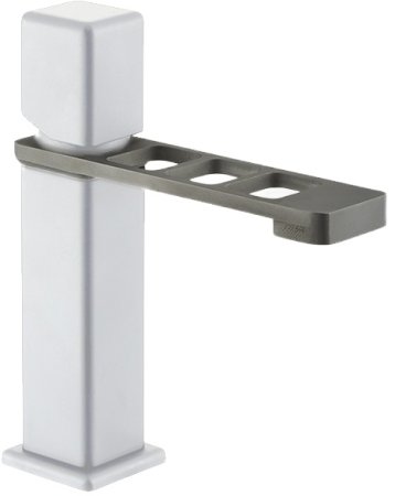 Смеситель для раковины Webert ONE-X OX830102741, белый/сталь 