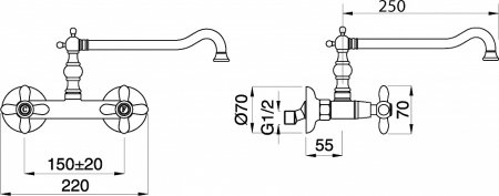 Смеситель для кухонной мойки Migliore Princeton Plus ML.CUC-8052.DO золото 