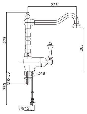 Смеситель для кухонной мойки Cezares Margot MARGOT-LLM2-02-Bi 