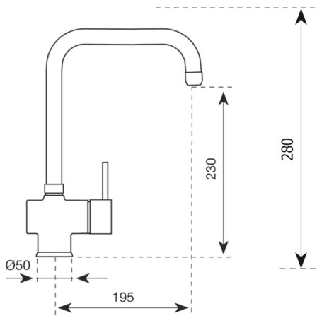 Смеситель для кухни Paini Cox 78CR5881B90KM Хром 