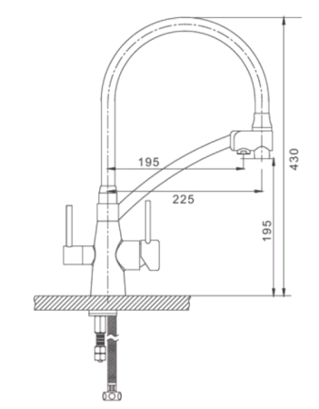 Смеситель для кухни Gappo G4398-1 Бронза Черный 