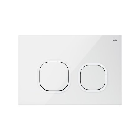 Кнопка смыва Iddis Uniglass UNG01GWi77 001 стекло белый 
