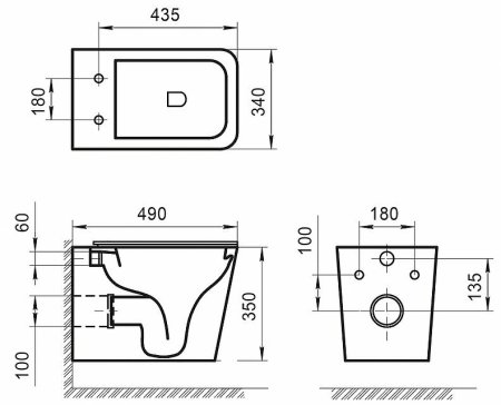 Унитаз BelBagno Ardente-R BB520CHR подвесной без сиденья 