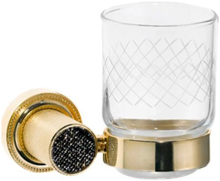 Стакан для зубных щеток Boheme Royal Cristal 10924-G-B Золото 