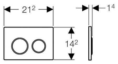 Кнопка смыва Geberit Kappa 21 115.240.KL.1 белая/матовый хром 