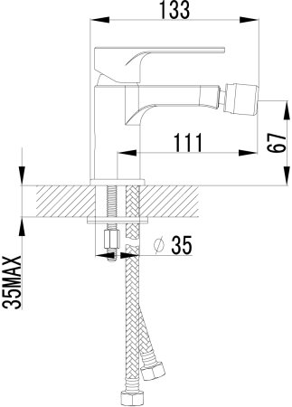 Смеситель Lemark  для биде Plus Grace (LM1508C) 