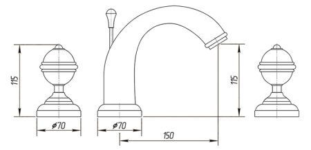Смеситель Migliore Cristalia Swarovski ML.CRS-3712 Cr для раковины 