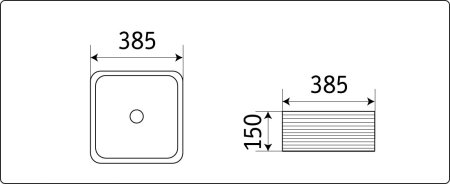 Раковина CeramaLux W1531A накладная 