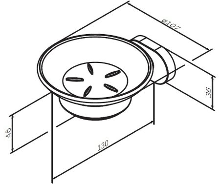 Мыльница AM.PM Sense L A7434200 Хром 