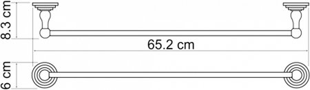 Полотенцедержатель WasserKRAFT Isar K-7330 темная бронза 