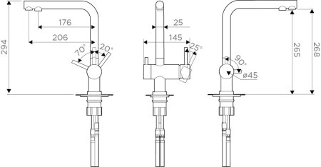 Смеситель для кухонной мойки Omoikiri Nagano CA 