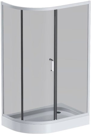 Душевой уголок AM.PM Like Solo Slide 120х80 W83G-302U120CG64 профиль Хром матовый стекло тонированное 