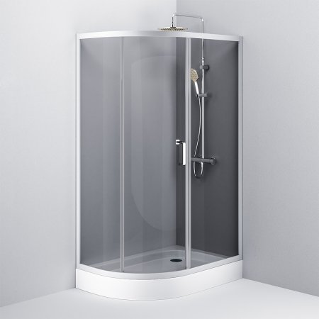 Душевой уголок AM.PM Like Solo Slide 120х80 W83G-302U120CG64 профиль Хром матовый стекло тонированное 