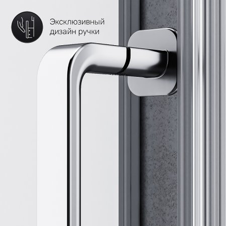 Душевой уголок AM.PM Like Solo Slide 120х80 W83G-302U120CG64 профиль Хром матовый стекло тонированное 