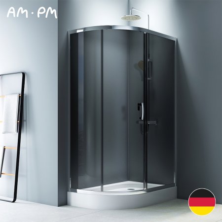 Душевой уголок AM.PM Like Solo Slide 120х80 W83G-302U120CG64 профиль Хром матовый стекло тонированное 