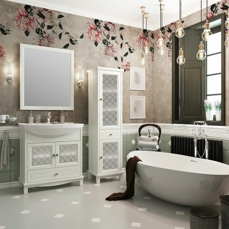 Шкаф пенал Opadiris Омега 45 R 00-00001617 Слоновая кость 