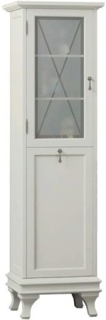 Шкаф пенал Opadiris Борджи 45 L Z0000012564 с бельевой корзиной Слоновая кость 
