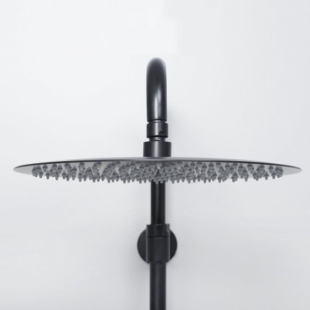 Душевая стойка WasserKRAFT Thermo A28801 с термостатом, черный матовый 