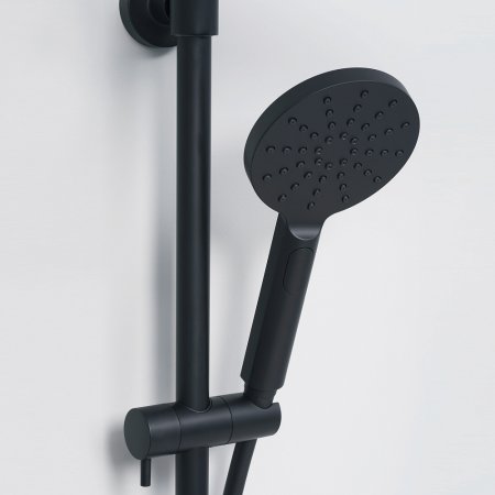 Душевая стойка WasserKRAFT Thermo A28801 с термостатом, черный матовый 