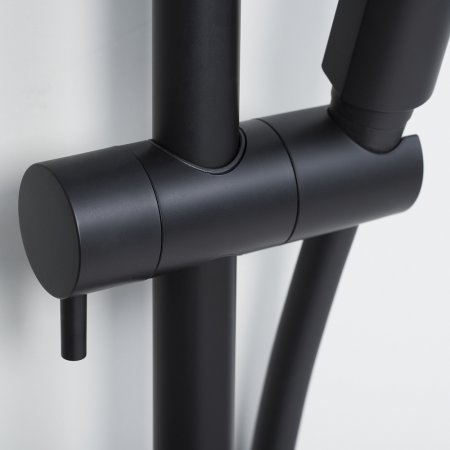 Душевая стойка WasserKRAFT Thermo A28801 с термостатом, черный матовый 