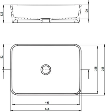 Раковина-чаша Deante Hiacynt 50 CDY_6U5S Белая 