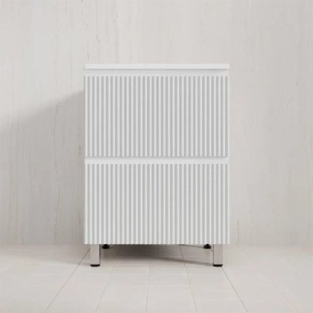 Тумба Style Line Марокко 60 напольная, с раковиной  LINE 600*480 серый шелк, белый матовый 