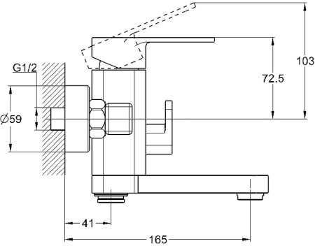 Смеситель для ванны G-Lauf NEB3-A123KH Сатин 
