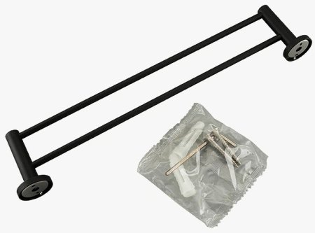 Полотенцедержатель Frap F302 F30209 двойной Черный матовый 