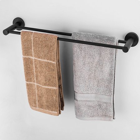 Полотенцедержатель Frap F302 F30209 двойной Черный матовый 