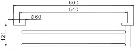 Полотенцедержатель Frap F302 F30209 двойной Черный матовый 