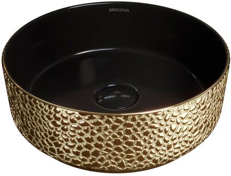 Раковина-чаша Grossman Color 35 GR-5010GBL Золото Черная 