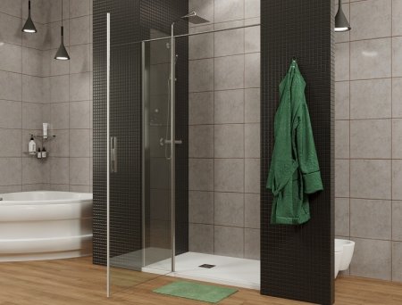 Душевая дверь Allen Brau Priority 90 3.31001.00 профиль Хром стекло прозрачное 