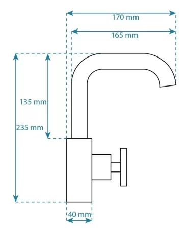 Смеситель для раковины без донного клапана Rea Vertigo REA-B8767 